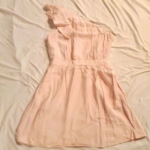 BCBGeneration baby pink one-shoulder dress